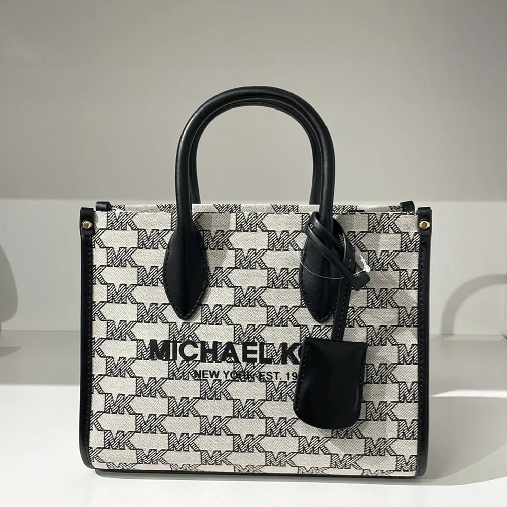 Michael Kors small shopper crossbody black multi jacquard - Picture 3 of 7